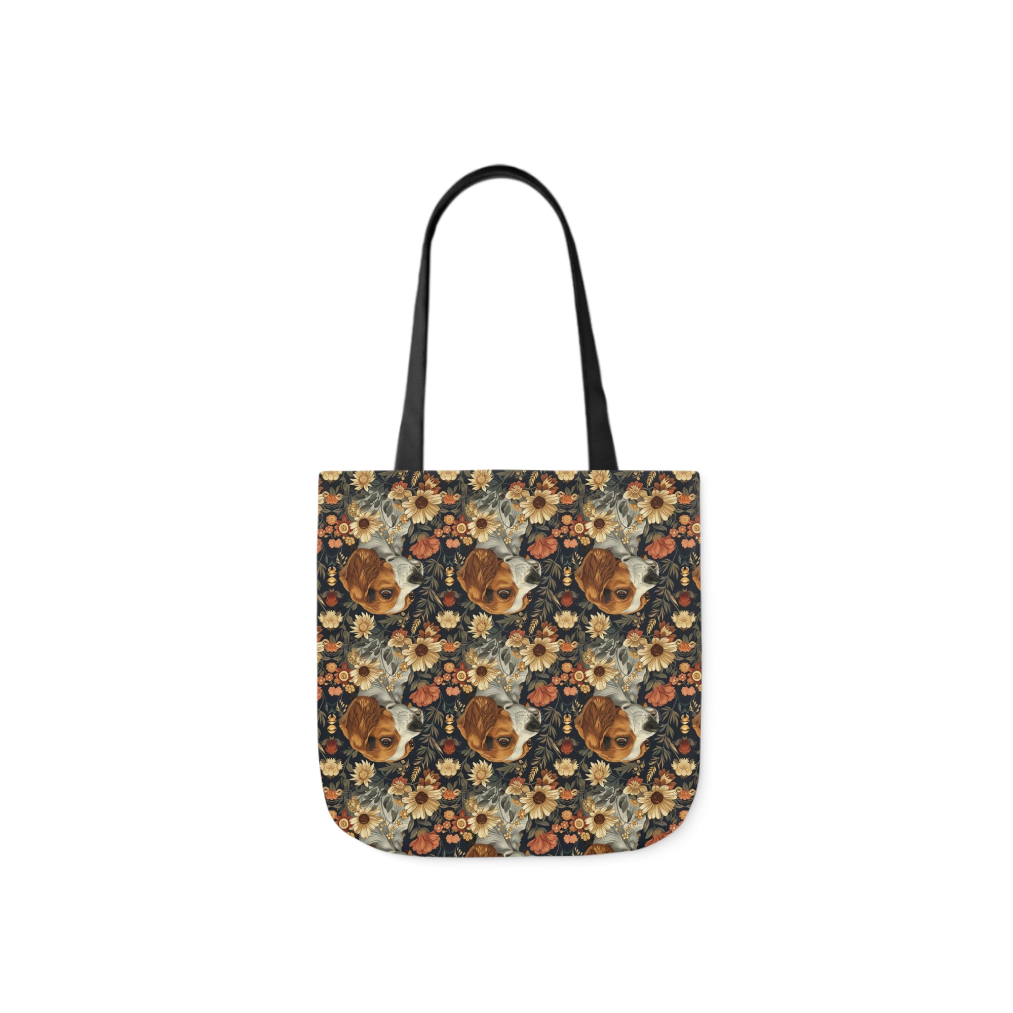 Beagle Blossoms Canvas Tote Bag