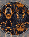 Modern Rottweiler Royalty Ceramic Coaster