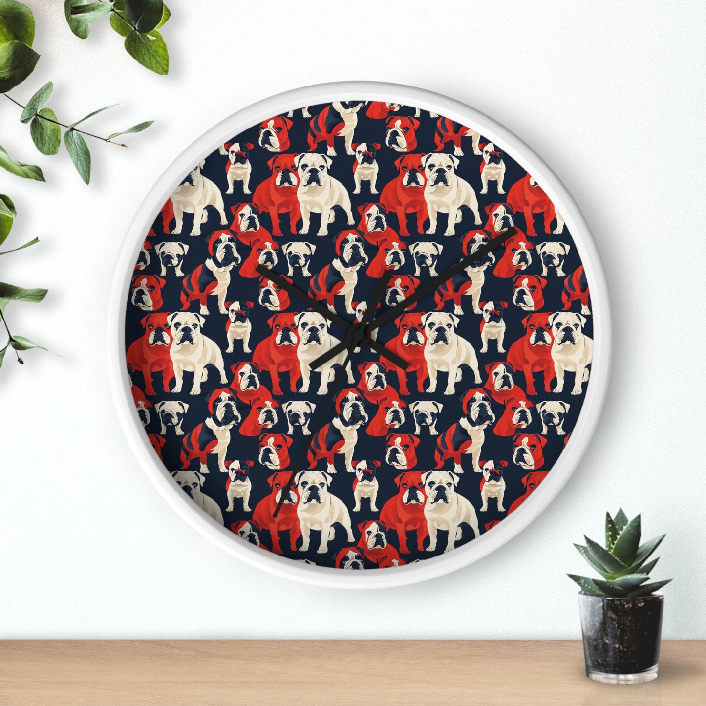 Bulldoggy Bliss Chomper Wall Clock