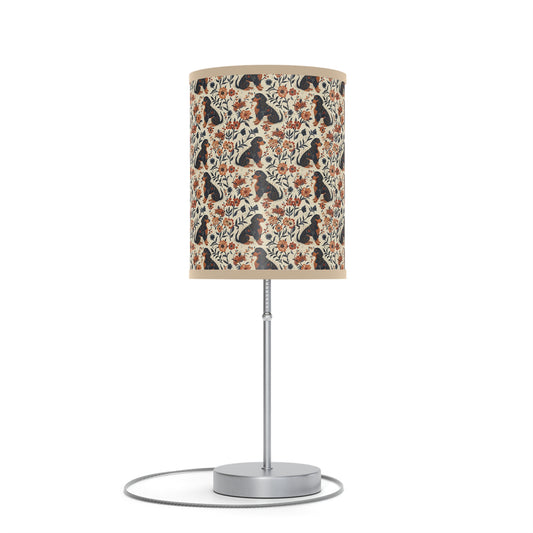 Blossoming Dachshunds Delight Lamp on a Stand