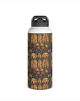 Fanciful Golden Paradise Blossom Stainless Steel Water Bottle