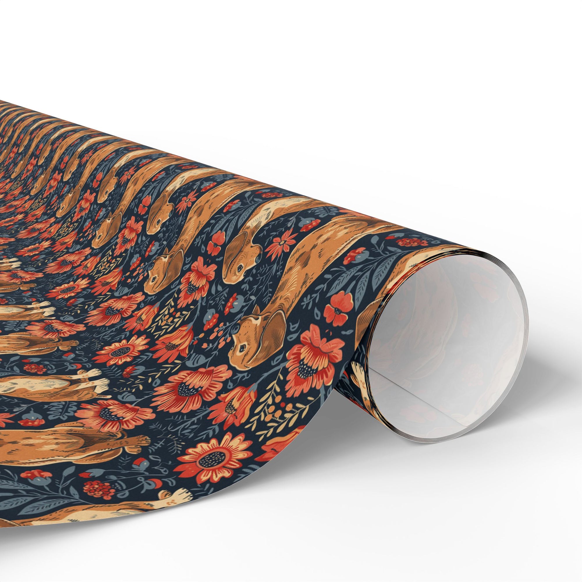 Floral Pawsome Dachsund Delight Wrapping Paper