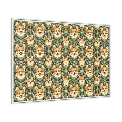 Corgi Charmz Matte Canvas, Framed