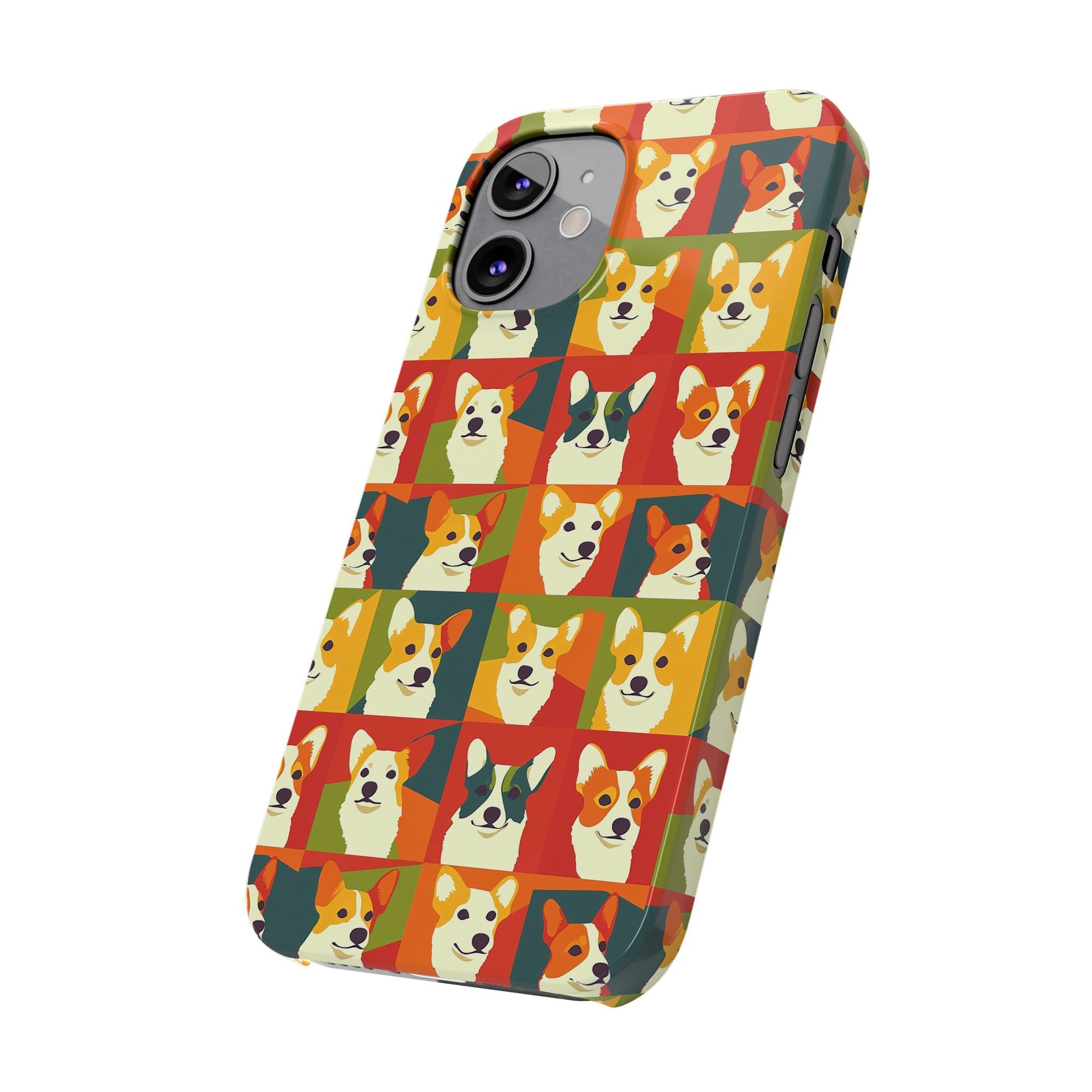 Corgi Chic Popart Pup Slim Phone Cases