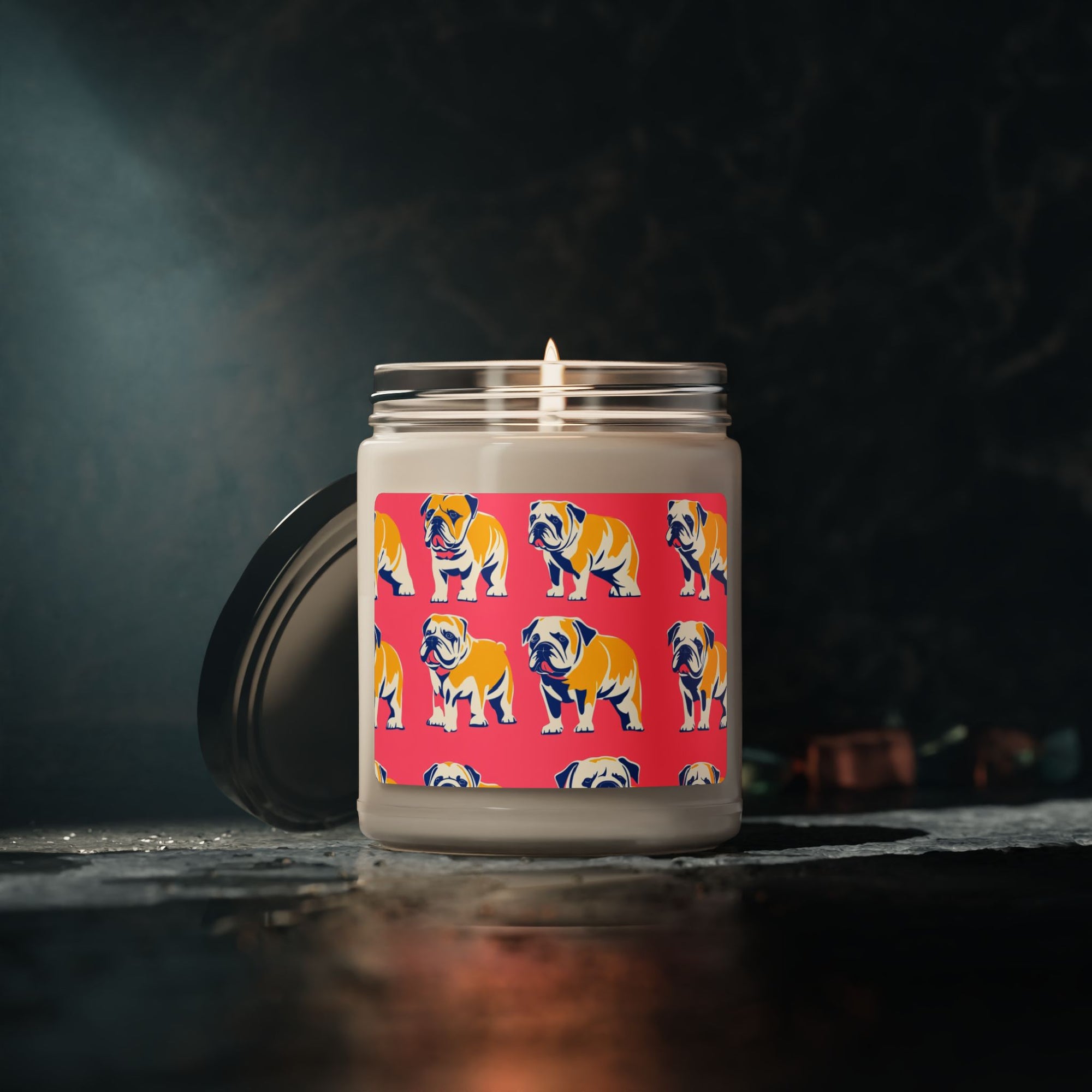 Bubblegum Glamour Bulldog Bouquet Scented Soy Candle