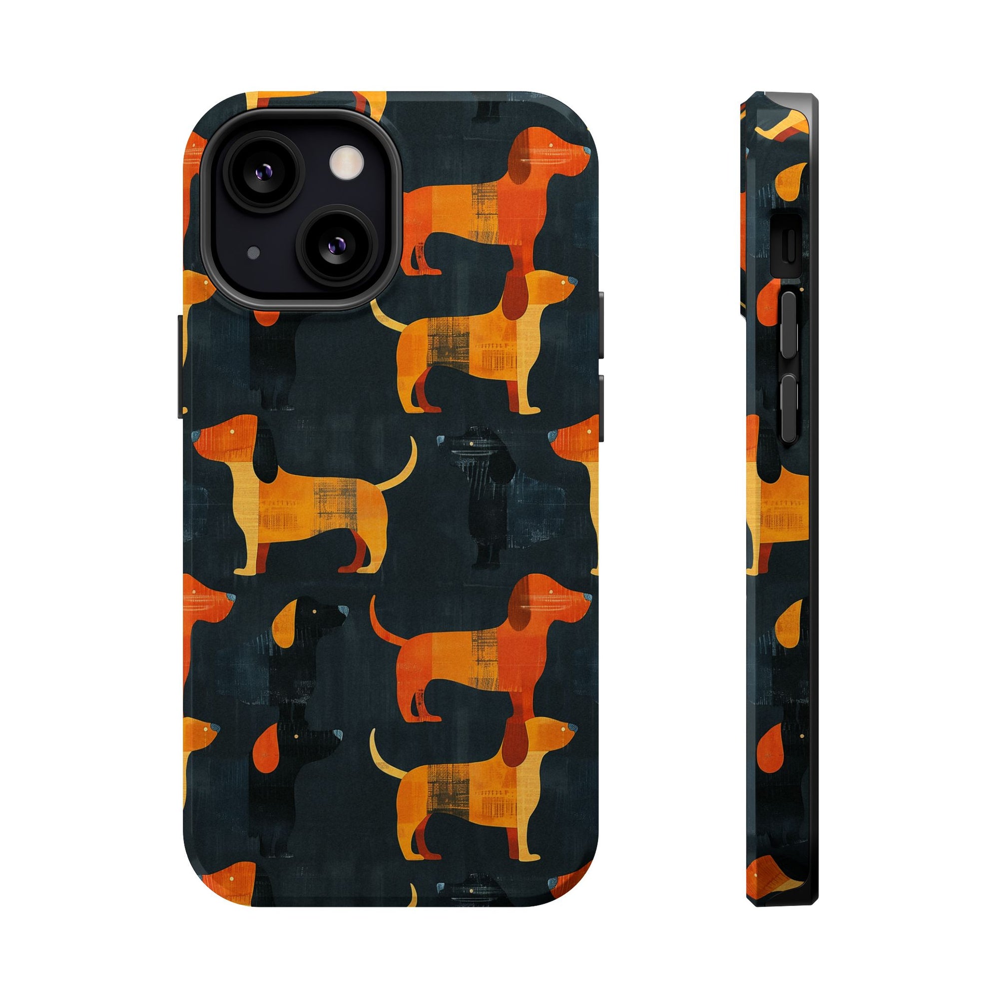 Dapper Dachshund Noir Glow Magnetic Tough Cases