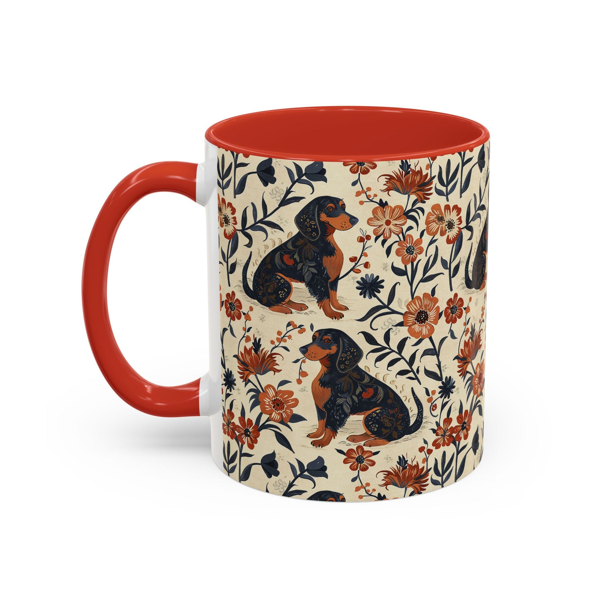 Blossoming Dachshunds Delight Accent Coffee Mug