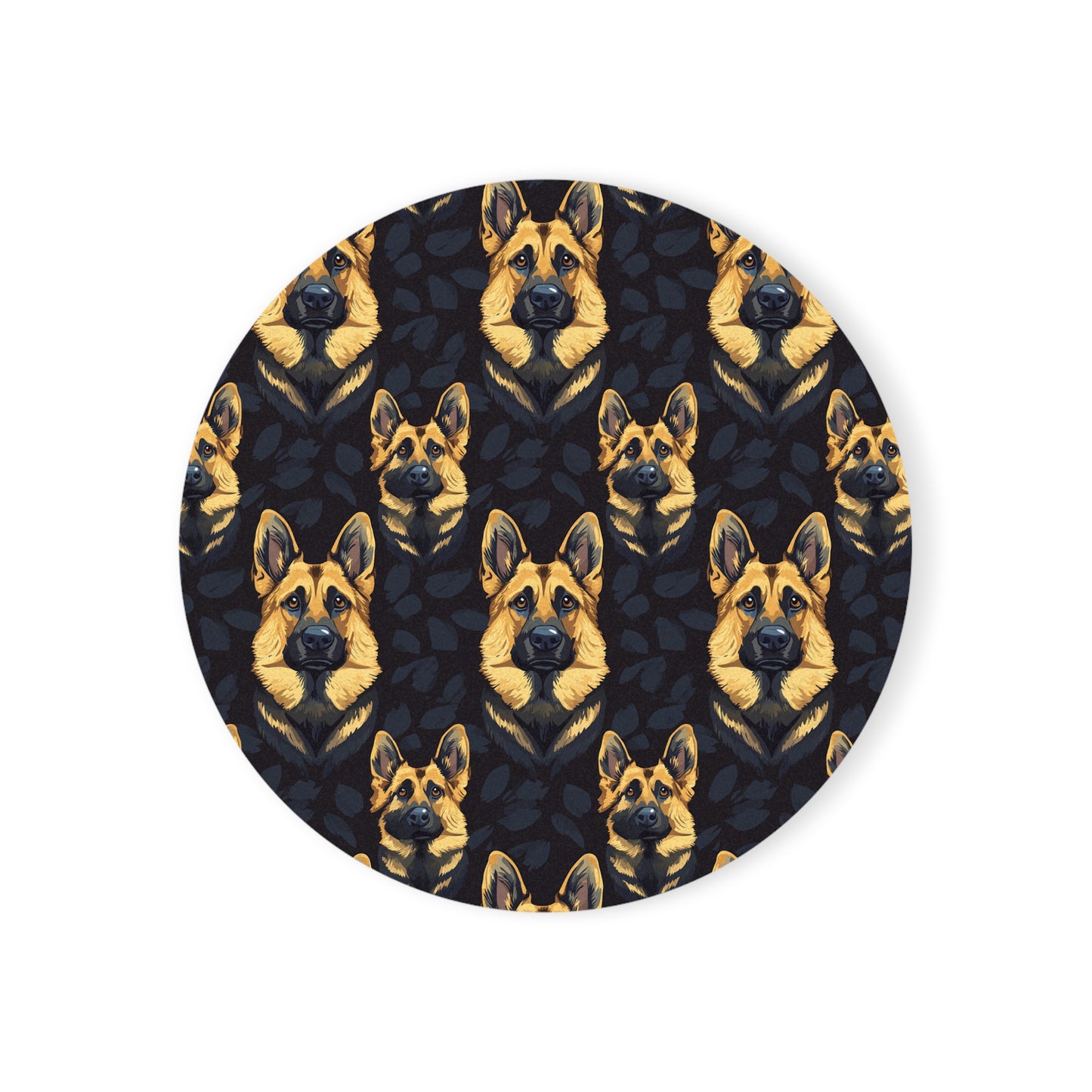 Majestic Hound Couture: German Shepherd LuxeBlend Cork Back Coaster