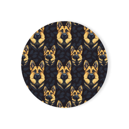 Majestic Hound Couture: German Shepherd LuxeBlend Cork Back Coaster