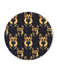 Majestic Hound Couture: German Shepherd LuxeBlend Cork Back Coaster