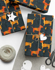 Dapper Dachshund Noir Glow Gift Wrap Papers