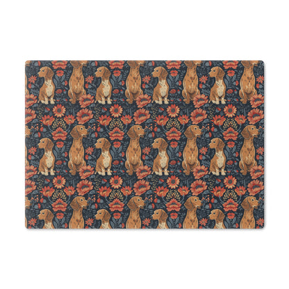 Floral Pawsome Dachsund Delight Cutting Board