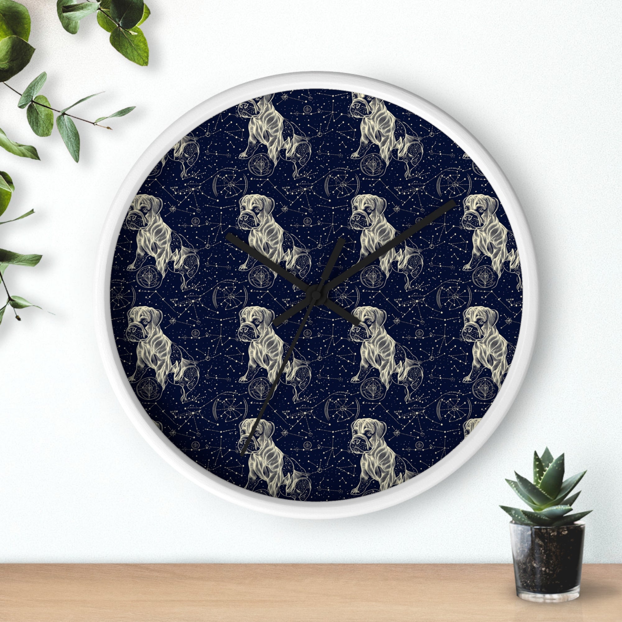 Celestial Boxer Bliss Wall Clock