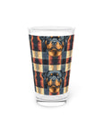 Pawsome Rottweiler Royalty Plaid Pint Glass