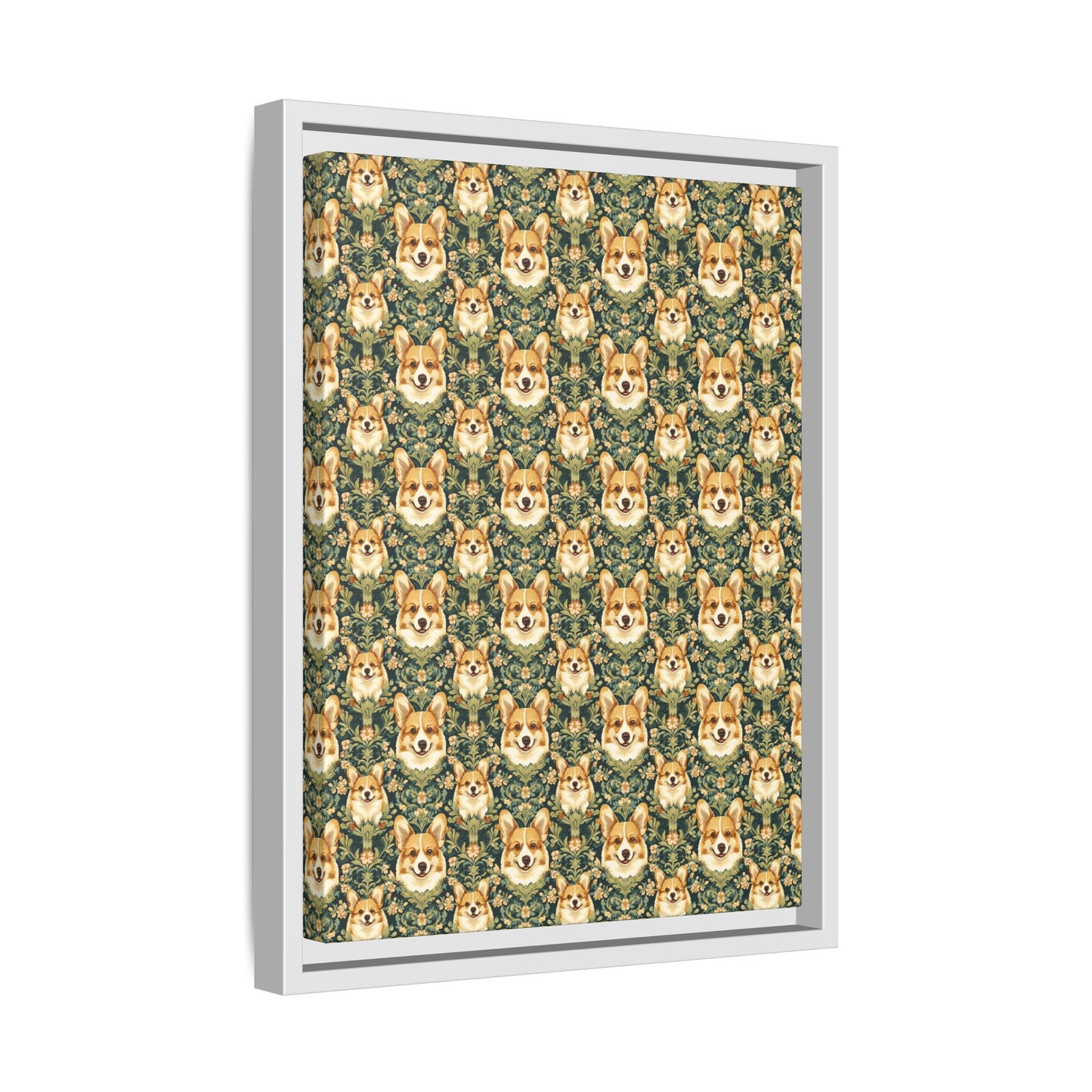 Corgi Charmz Matte Canvas, Framed