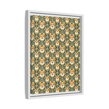 Corgi Charmz Matte Canvas, Framed