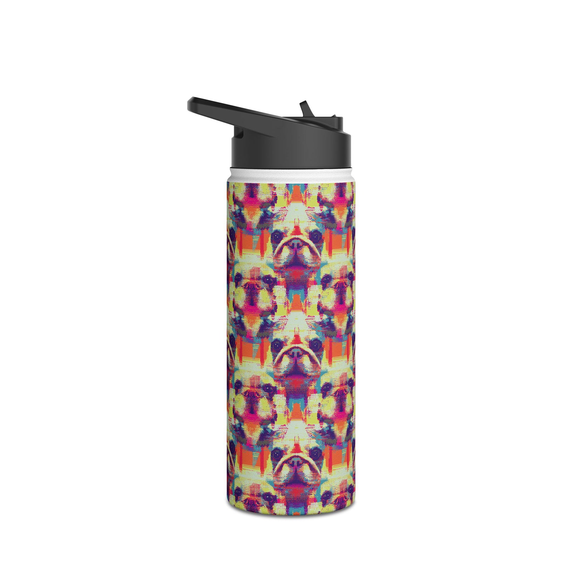 Glitchy Bulldog Blitz Stainless Steel Water Bottle