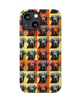 Whimsical Warhol Labrador Slim Phone Cases