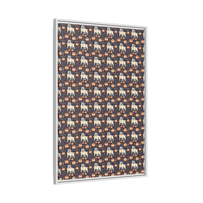 Bulldog Blossom Bonanza Matte Canvas, Framed