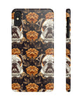 Bloomingly Bulldogistic Bouquet Slim Phone Cases