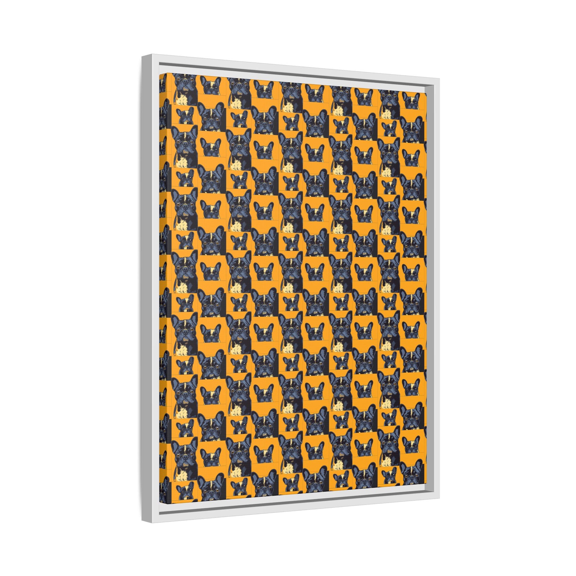 Frenchie Pawsitively Pawsome Peek-a-Boo Perfection Matte Canvas, Framed