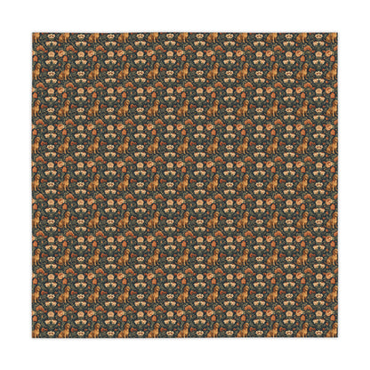 Dazzling Dachsund Blossoms & Foliage Tablecloth