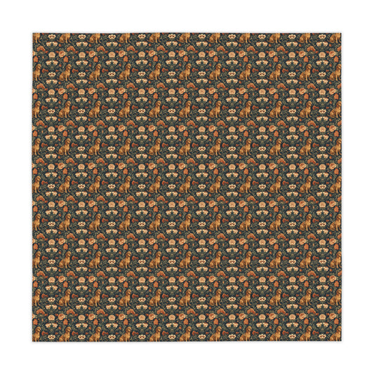 Dazzling Dachsund Blossoms & Foliage Tablecloth