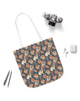 Blooming Bulldog Beauty Canvas Tote Bag