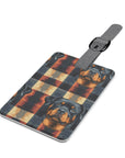 Pawsome Rottweiler Royalty Plaid Luggage Tag