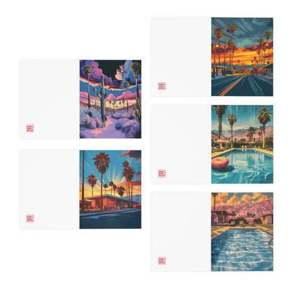 Palm Springs Glamour Collection - Set of 5 Greeting Cards