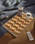 Golden Woof Abstract Glamour Acrylic Serving Tray