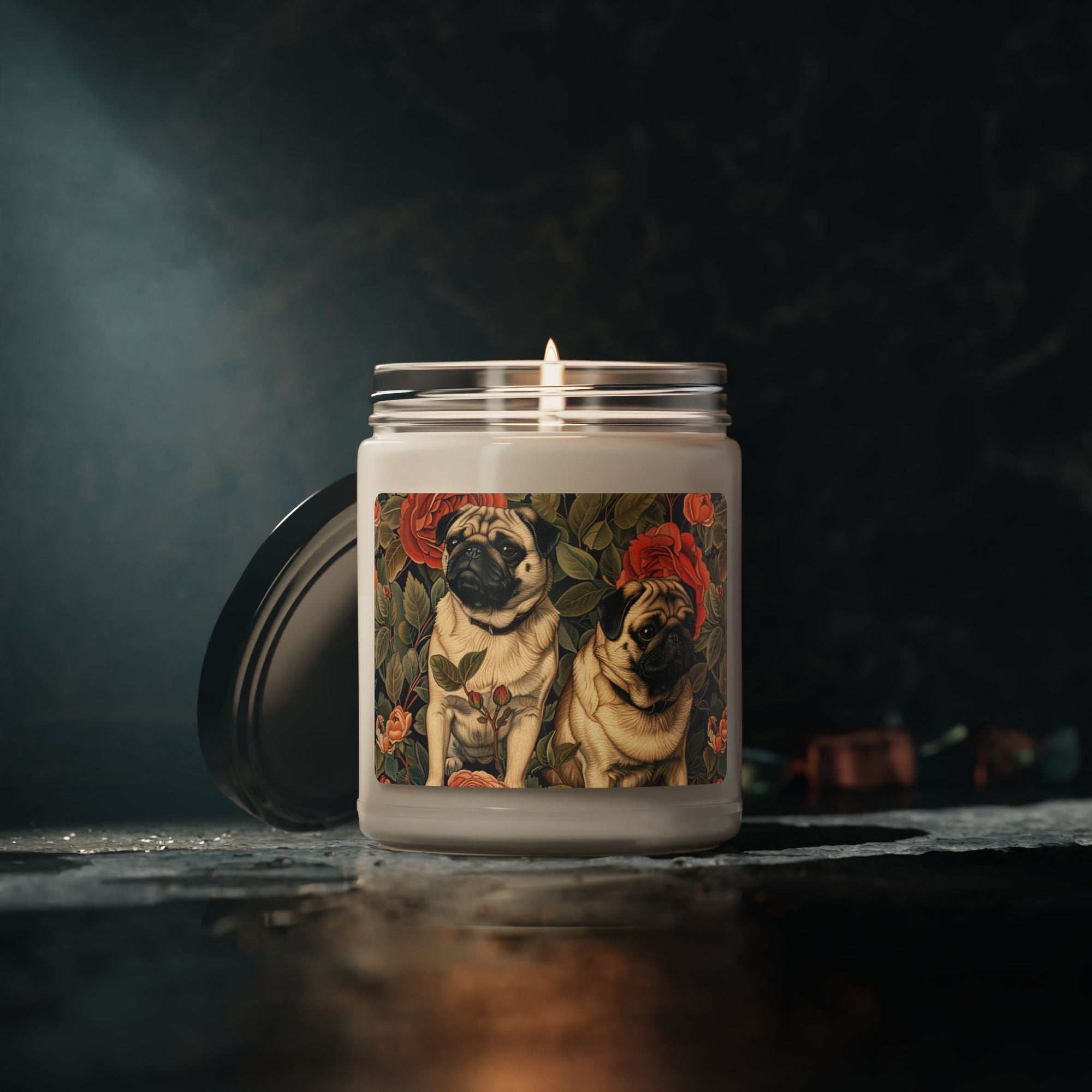 Blooming Pug Paradise Scented Soy Candle