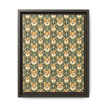 Corgi Charmz Matte Canvas, Framed