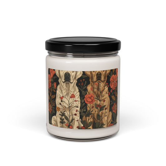 Blossoming Labradors Bouquet Scented Soy Candle