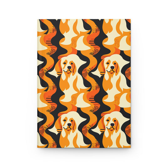 Golden Woof Abstract Glamour Hardcover Journal Matte