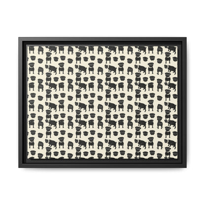 Puggie Pout Perfection Matte Canvas, Framed