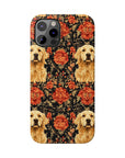 Golden Pawsatronic Tapestry Slim Phone Cases