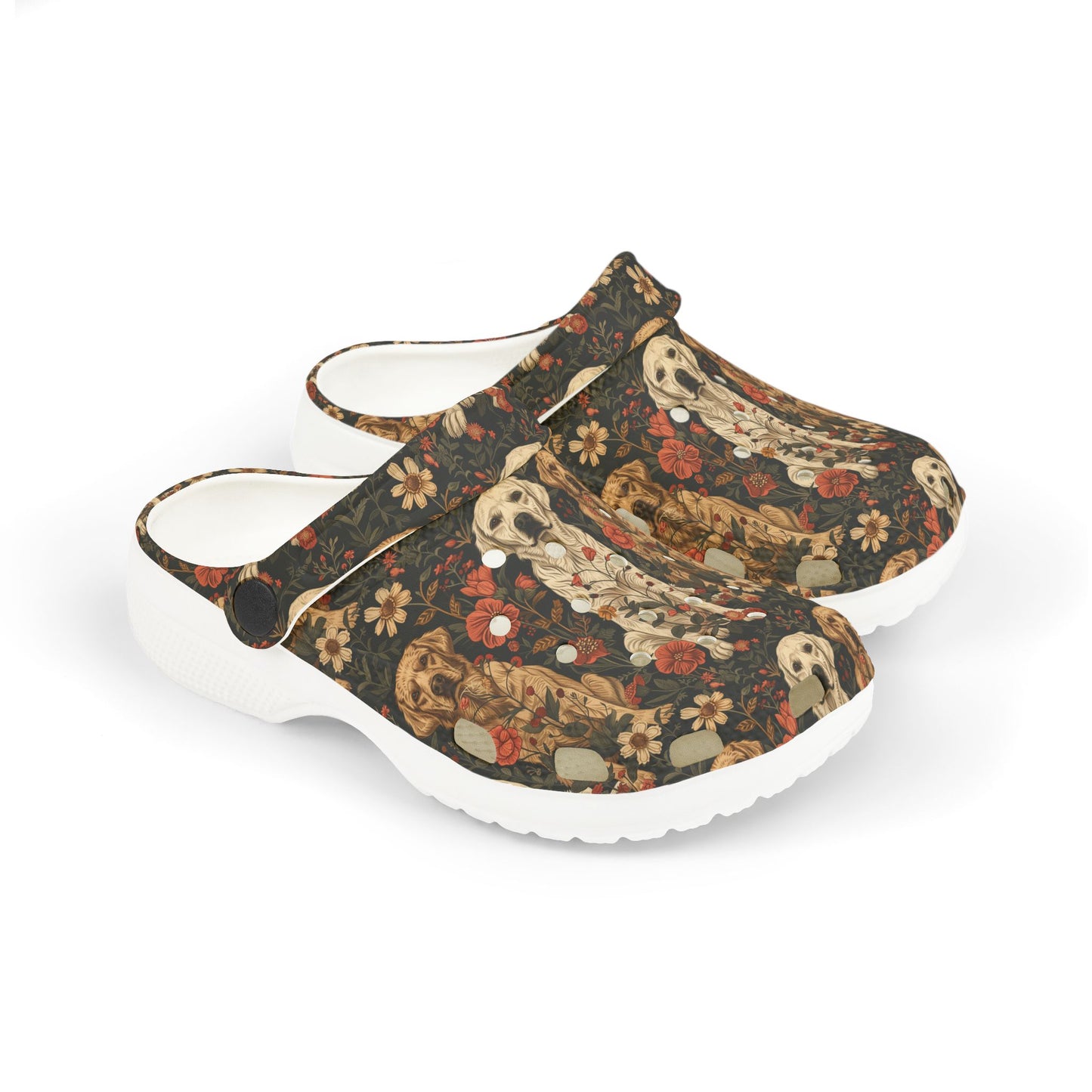 Blossoming Labradors Bouquet Kid's Foam Clogs