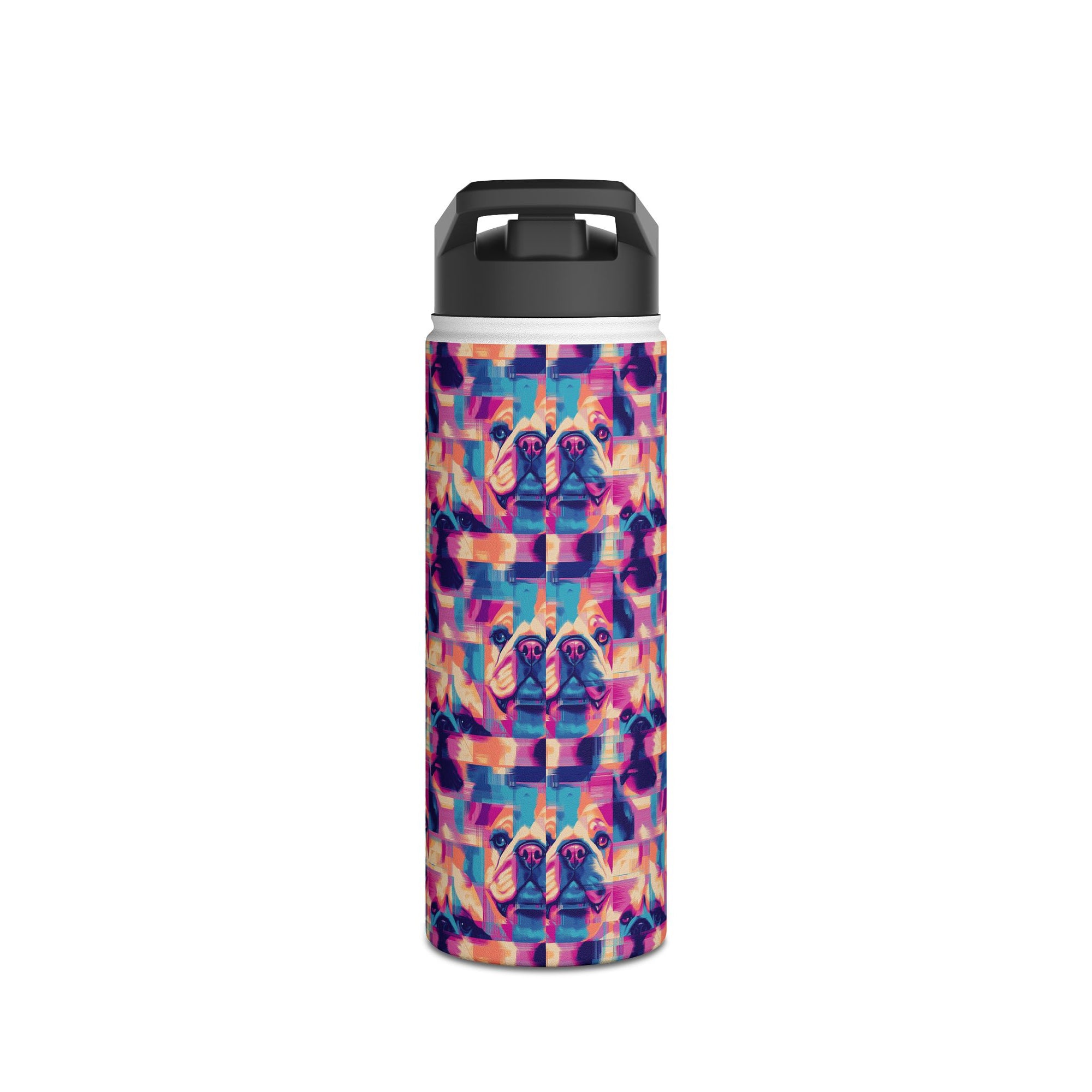 Dazzling Bulldog Chic Stainless Steel Water Bottle