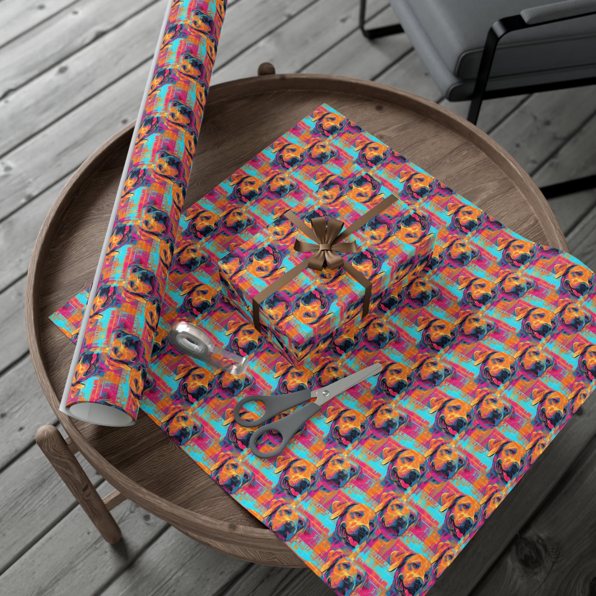 Rustic Charm Labrador Chic Gift Wrap Papers