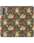 Corgi Rainbow Vine Dream Flip Cases