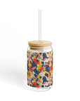 Bloom Pup Frenchietastic Splatter Sipper Glass