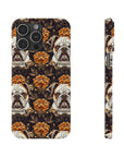 Bloomingly Bulldogistic Bouquet Slim Phone Cases