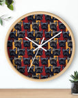 Chic Canine Checkmate - Frenchie Edition Wall Clock