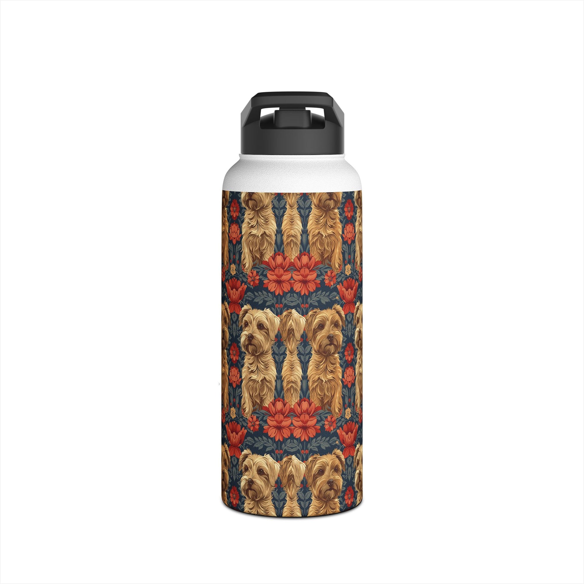 Yorkie Charm Twins Stainless Steel Water Bottle