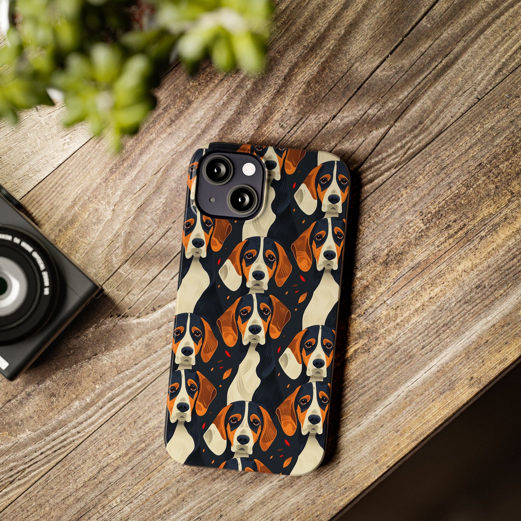 Beagle Glimmer Gaze Glamour Slim Phone Cases