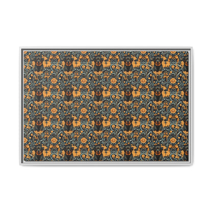 Ruffle Rottie Glamourific Matte Canvas, Framed