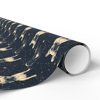 Frenchie Celestial Soar Wrapping Paper