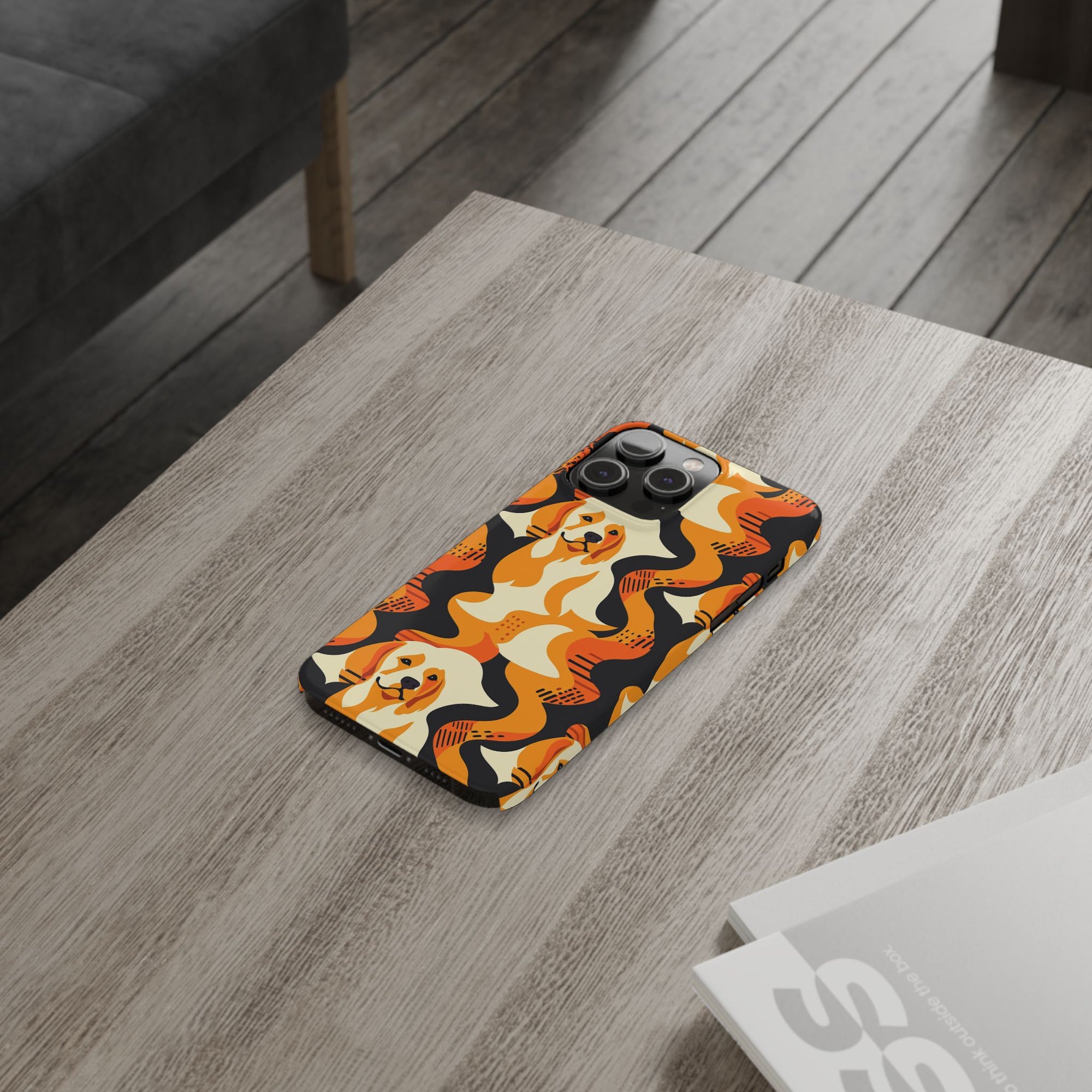 Golden Woof Abstract Glamour Slim Phone Cases