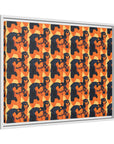 Rottweiler Chic Pawsitivity Matte Canvas, Framed